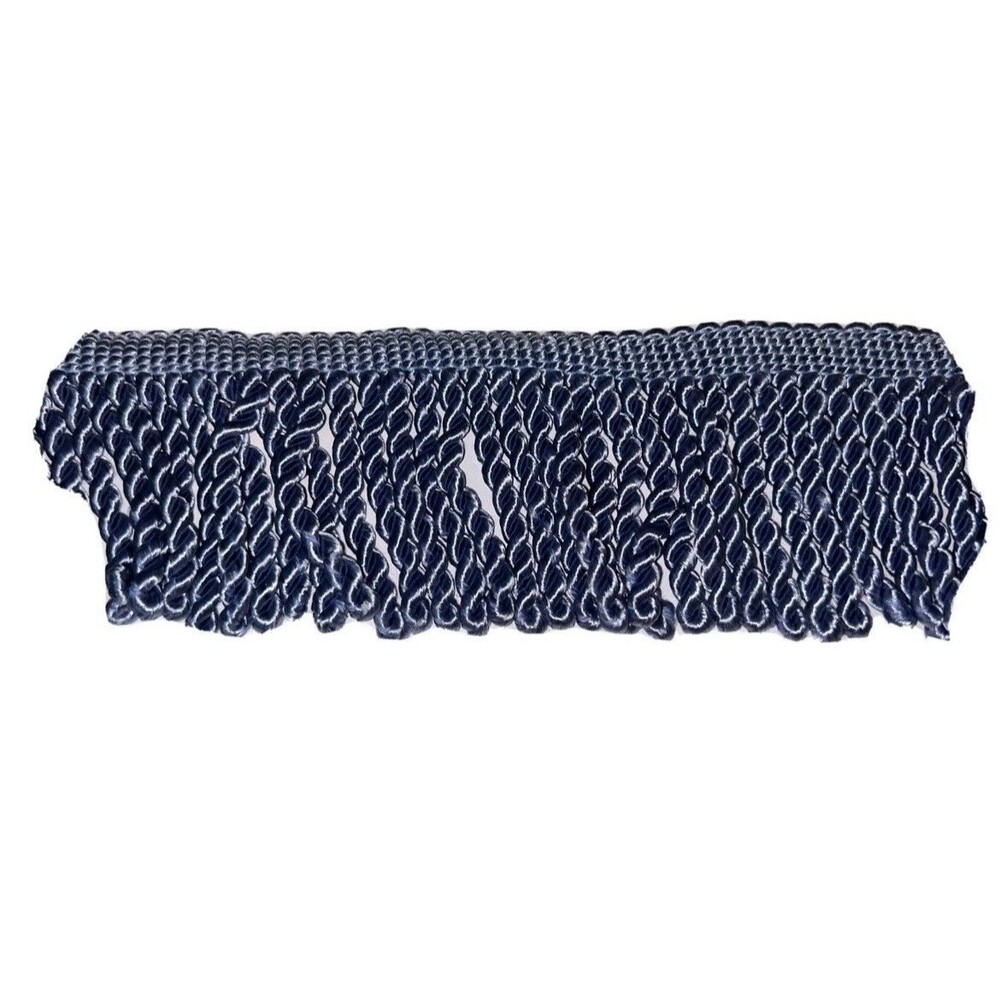 Conso Knitted Bullion Fringe 3" Fabric Trim M53 Navy 12 Yards